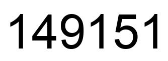 Número 149151 imagen negro