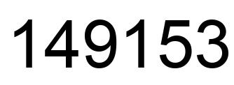 Número 149153 imagen negro