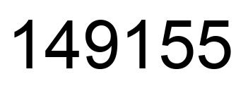 Number 149155 black image