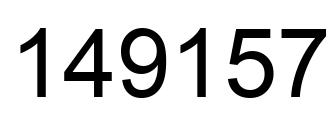 Número 149157 imagen negro