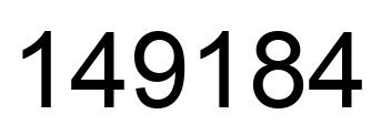 Number 149184 black image