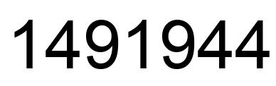 Number 1491944 black image