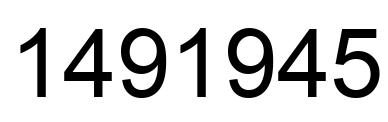 Number 1491945 black image