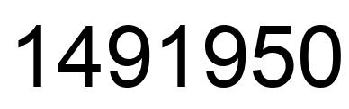 Number 1491950 black image