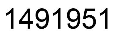 Number 1491951 black image
