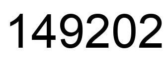 Number 149202 black image