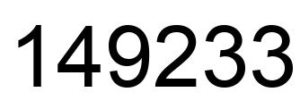 Number 149233 black image