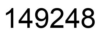 Number 149248 black image