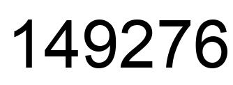 Número 149276 imagen negro