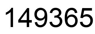 Número 149365 imagen negro