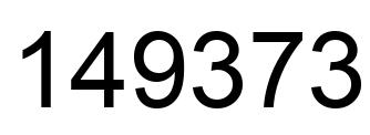 Number 149373 black image