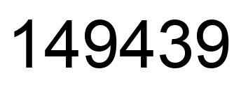 Número 149439 imagen negro