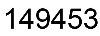 Number 149453 black image