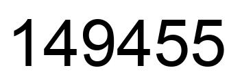 Number 149455 black image