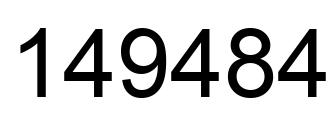 Number 149484 black image
