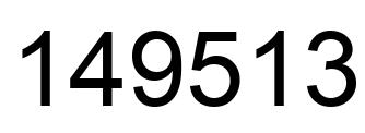 Number 149513 black image