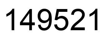 Number 149521 black image