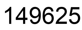 Número 149625 imagen negro