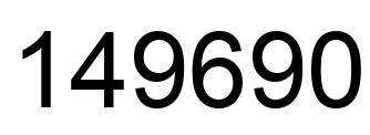 Number 149690 black image