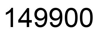 Número 149900 imagen negro