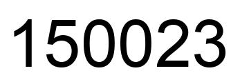 Number 150023 black image