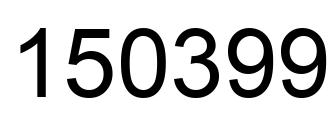 Number 150399 black image