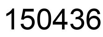 Number 150436 black image