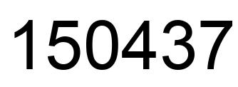 Number 150437 black image