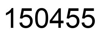 Número 150455 imagen negro