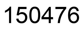 Número 150476 imagen negro