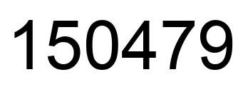 Número 150479 imagen negro