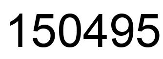 Number 150495 black image