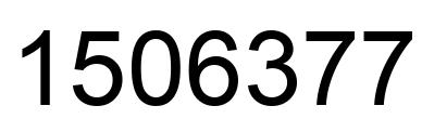 Number 1506377 black image