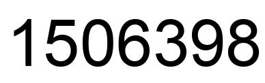Number 1506398 black image