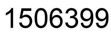 Number 1506399 black image