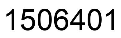 Number 1506401 black image