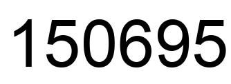 Number 150695 black image