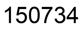Número 150734 imagen negro