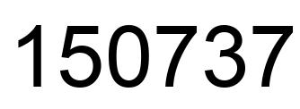 Number 150737 black image