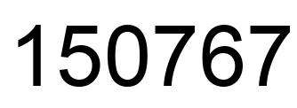 Número 150767 imagen negro