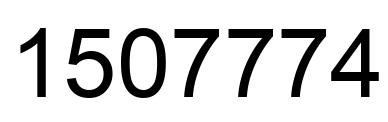 Number 1507774 black image