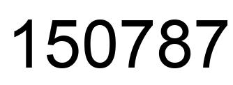 Number 150787 black image