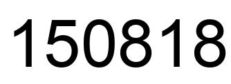 Number 150818 black image