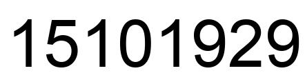 Número 15101929 imagen negro