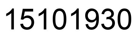 Número 15101930 imagen negro
