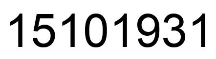 Número 15101931 imagen negro
