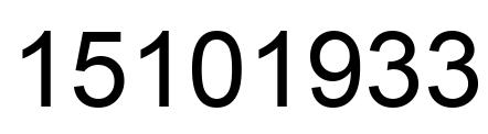 Número 15101933 imagen negro
