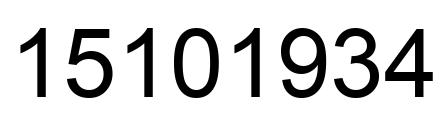 Número 15101934 imagen negro
