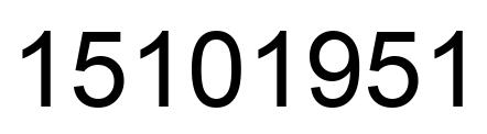 Number 15101951 black image