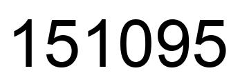 Number 151095 black image
